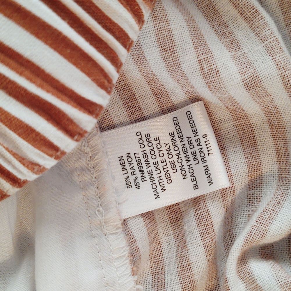 Liz Claiborne Bundle of Back Elastic Pleated Side Pocket Linen Shorts 4 - Picture 10 of 11